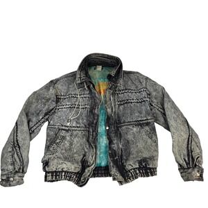 Vintage Stingray Denim Acid Wash Jean Jacket 80's 90's Large